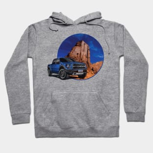 Ford truck with desert background Hoodie